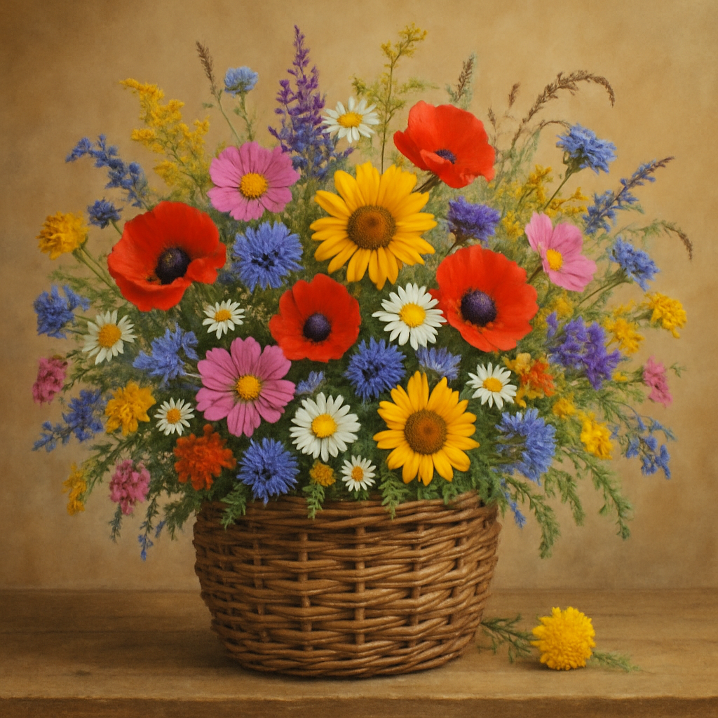 Arranjo de flores silvestres