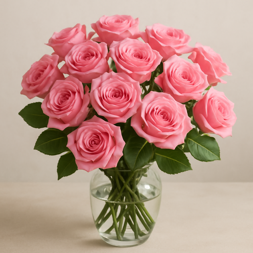 Buquê de rosas rosas